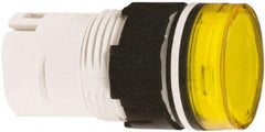 Schneider Electric - Yellow Lens LED Pilot Light - Round Lens, Shock Resistant, Vibration Resistant - Americas Industrial Supply