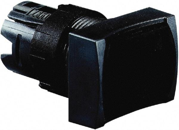 Schneider Electric - 16mm Mount Hole, Flush, Pushbutton Switch Only - Rectangle, Black Pushbutton, Nonilluminated, Momentary (MO), Vibration Resistant - Americas Industrial Supply