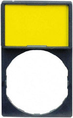 Schneider Electric - Rectangular, Legend Plate - Blank - White and Yellow Background, 22mm Hole Diameter, 30mm Wide x 40mm High - Americas Industrial Supply