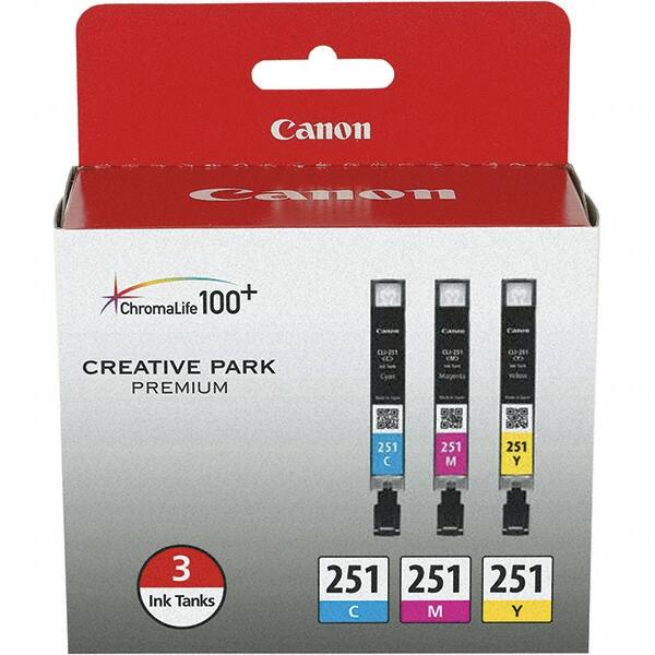 Canon - Cyan, Magenta & Yellow Ink Cartridge - Use with Canon PIXMA iP7220, iP8720, iX6820, MG5420, MG5520, MG5620, MG6320, MG6420, MG6620, MG7120, MG7520, MX922 - Americas Industrial Supply