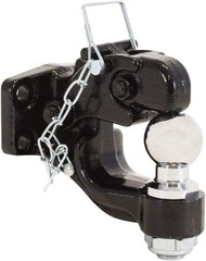 Buyers Products - 16,000 Lb Capacity, 6.86" Long, 2" Shank, Pintle Hook Hitch Drawbar with Ball - Vehicle Class Unrated, 9/16" Ball Hole Diam, 2" Ball Diam - Americas Industrial Supply
