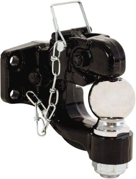 Buyers Products - 16,000 Lb Capacity, 6.86" Long, 2-5/16" Shank, Pintle Hook Hitch Drawbar with Ball - Vehicle Class Unrated, 9/16" Ball Hole Diam, 2-5/16" Ball Diam - Americas Industrial Supply
