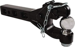 Buyers Products - 12,000 Lb Capacity, 15.52" Long, 2" Shank, Pintle Hook Hitch Drawbar with Ball - Vehicle Class Unrated, 9/16" Ball Hole Diam, 2" Ball Diam - Americas Industrial Supply