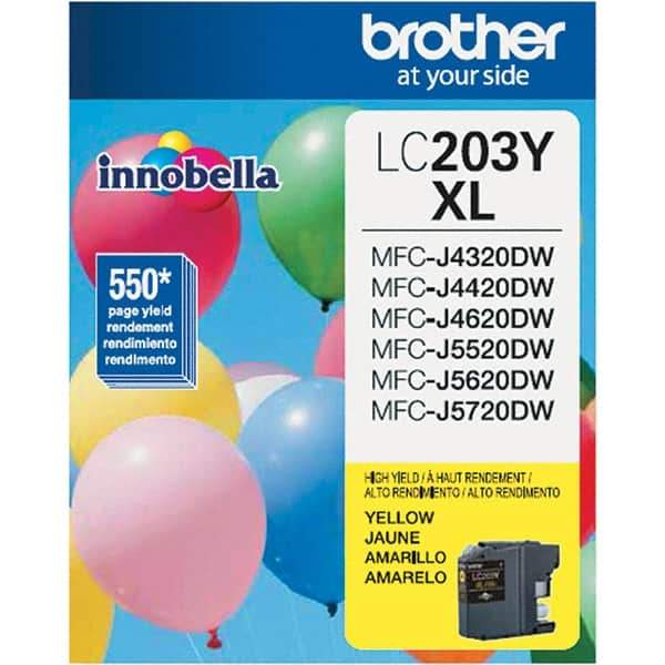 Brother - Yellow Ink Cartridge - Use with Brother MFC-J460DW, J480DW, J485DW, J680DW, J880DW, J885DW, J4320DW, J4420DW, J4620DW, J5520DW, J5620DW, J5720DW - Americas Industrial Supply