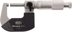 Mahr - 100 to 125mm Range, 0.01mm Graduation, Mechanical Outside Micrometer - Ratchet Stop Thimble - Americas Industrial Supply