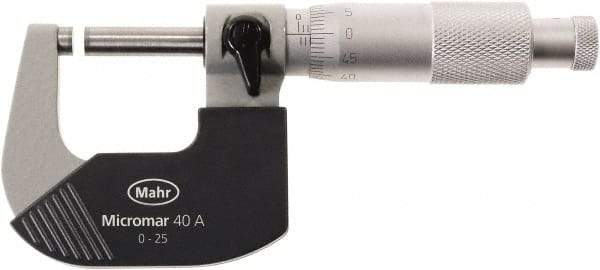 Mahr - 7 to 8" Range, 0.0001" Graduation, Mechanical Outside Micrometer - Ratchet Stop Thimble, Accurate to 0.00028" - Americas Industrial Supply