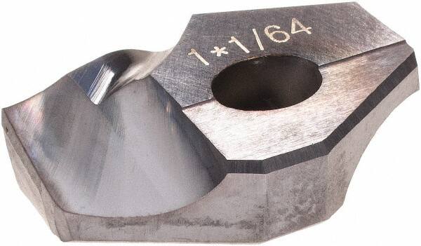 Hertel - Series HMD, 1-1/64" Diam Grade HC225MD 140° Replaceable Drill Tip - Carbide, TiCN Finish - Americas Industrial Supply