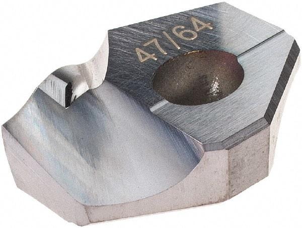 Hertel - Series HMD, 47/64" Diam Grade HC225MD 140° Replaceable Drill Tip - Carbide, TiCN Finish - Americas Industrial Supply