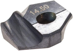Hertel - Series HMD, 14.5mm Diam Grade HC125MD 140° Replaceable Drill Tip - Carbide, TiAlN Finish - Americas Industrial Supply