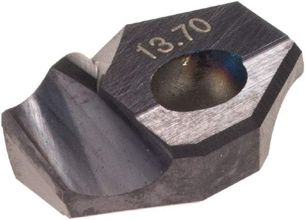 Hertel - Series HMD, 13.7mm Diam Grade HC125MD 140° Replaceable Drill Tip - Carbide, TiAlN Finish - Americas Industrial Supply