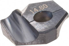 Hertel - Series HMD, 14.8mm Diam Grade HC125MD 140° Replaceable Drill Tip - Carbide, TiAlN Finish - Americas Industrial Supply
