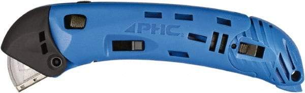 PHC - Springback Safety Cutter - Blue ABS Handle, 1 Blade Included - Americas Industrial Supply