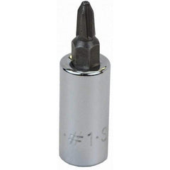 SK - Screwdriver & Drag Link Sockets - 3/8"DR #1 CHRM PHILLIPS SCRDRVR SCKT BIT - Americas Industrial Supply