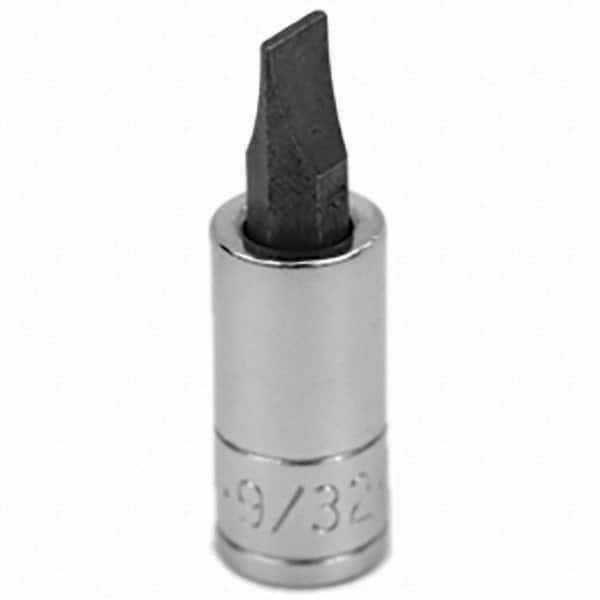 SK - Screwdriver & Drag Link Sockets - 3/8"DR 9/32" CHRM SLOTTED SCRDRVR SCKT BIT - Americas Industrial Supply