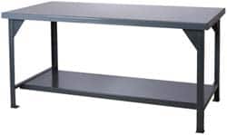 Durham - 48 Wide x 30" Deep x 34" High, Steel Workbench - Rounded Edge, Fixed Legs - Americas Industrial Supply