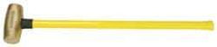 American Hammer - 8 Lb Head Nonsparking Hammer - 33" OAL, 30-1/2" Long Fiberglass Handle - Americas Industrial Supply