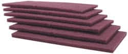Norton - Very Fine Grade, Aluminum Oxide Hand Pad - Maroon, 6" Wide x 9" Long, Nonwoven - Americas Industrial Supply