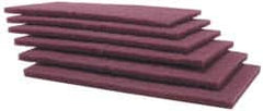 Norton - Very Fine Grade, Aluminum Oxide Hand Pad - Maroon, 6" Wide x 9" Long, Nonwoven - Americas Industrial Supply
