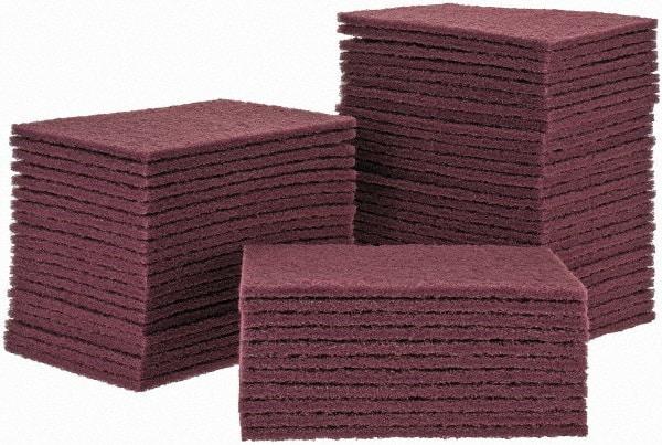 Merit Abrasives - Very Fine Grade, Aluminum Oxide Hand Pad - 6" Wide x 9" Long, Nonwoven - Americas Industrial Supply
