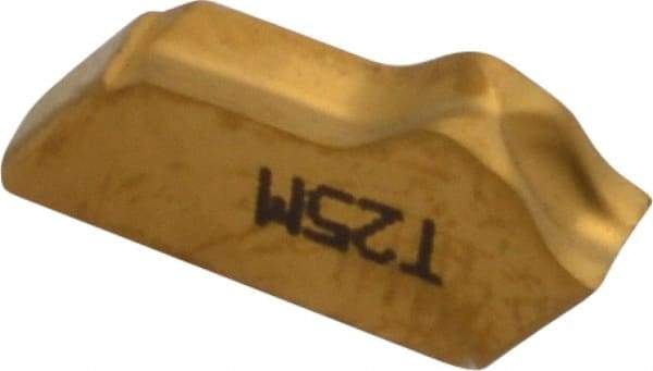 Seco - 150.103 14 T25M Grade, 0.122" Cutting Width, Carbide Cutoff Insert - 0° Neutral Lead Angle, 0.008" Cnr Rad, TiC/TiCN/TiN Coated, Single End - Americas Industrial Supply