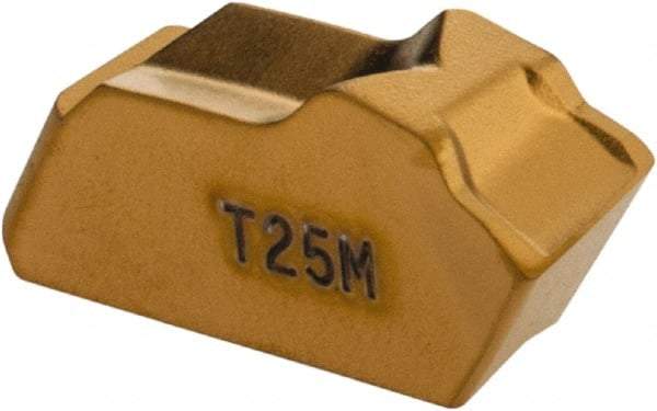 Seco - 150.1012 12 T25M Grade, 0.161" Cutting Width, Carbide Cutoff Insert - 6° Right Hand Lead Angle, 0.009" Cnr Rad, TiCN Coated, Single End - Americas Industrial Supply