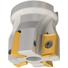 Iscar - 4 Inserts, 2" Cut Diam, 3/4" Arbor Diam, 0.787" Max Depth of Cut, Indexable Square-Shoulder Face Mill - 0/90° Lead Angle, 2" High, 3M AXKT 2006 Insert Compatibility, Series Mill2000 - Americas Industrial Supply