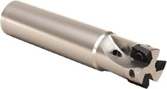 Seco - 7/8" Cut Diam, 0.197" Max Depth of Cut, 3/4" Shank Diam, 5.905" OAL, Indexable Square Shoulder End Mill - XO.X 0602 Inserts, Cylindrical Shank, 90° Lead Angle, Through Coolant, Series Nano Turbo - Americas Industrial Supply