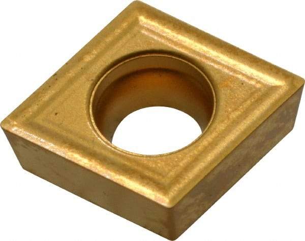Seco - CCMT21.50.5 F2 Grade TP40 Carbide Turning Insert - TiC/TiCN/TiN Finish, 80° Diamond, 1/4" Inscr Circle, 3/32" Thick, 0.0078" Corner Radius - Americas Industrial Supply