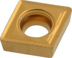 Seco - CCMT21.51 F2 Grade TP40 Carbide Turning Insert - TiC/TiCN/TiN Finish, 80° Diamond, 1/4" Inscr Circle, 3/32" Thick, 1/64" Corner Radius - Americas Industrial Supply