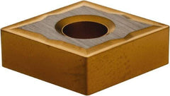 Seco - CNMG431 M3 Grade TP40 Carbide Turning Insert - TiC/TiCN/TiN Finish, 80° Diamond, 1/2" Inscr Circle, 3/16" Thick, 1/64" Corner Radius - Americas Industrial Supply