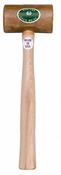 Garland - 1 Lb Head Weighted Rawhide Hammer - 12" Long Wood Handle - Americas Industrial Supply