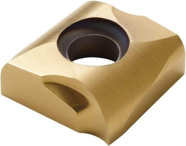 Seco - SNHQ120724 M07 Grade F40M Carbide Milling Insert - TiAlN/TiN Finish, 0.277" Thick, 1/2" Inscribed Circle, 3/32" Corner Radius - Americas Industrial Supply