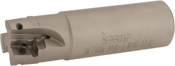 Iscar - 1" Cut Diam, 1/2" Max Depth of Cut, 1" Shank Diam, 3-1/2" OAL, Indexable Square Shoulder End Mill - 3M AXKT 1304.../2006... Inserts, Weldon Shank, 90° Lead Angle, Through Coolant, Series Mill2000 - Americas Industrial Supply