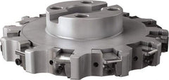 Seco - Shell Mount Connection, 0.63" Cutting Width, 2.209" Depth of Cut, 8" Cutter Diam, 1-1/2" Hole Diam, 12 Tooth Indexable Slotting Cutter - R335.25 Toolholder, XNHQ, LNHQ Insert, Right Hand Cutting Direction - Americas Industrial Supply
