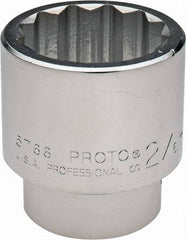 Proto - 2-1/16", 1" Drive, Standard Hand Socket - 12 Points, 3-1/2" OAL - Americas Industrial Supply