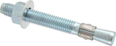 Red Head - 1/2" Diam, 1/2" Drill, 4-1/4" OAL, 5-3/4" Min Embedment Wedge Expansion Concrete Anchor - Grade 3 Steel, Zinc-Plated Finish, Tie Wire Head, 2-3/4" Thread Length - Americas Industrial Supply