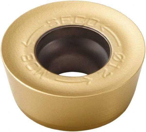 Seco - RPHT1605M0 M12 Grade F40M Carbide Milling Insert - TiAlN/TiN Finish, 0.2189" Thick, 16mm Inscribed Circle - Americas Industrial Supply