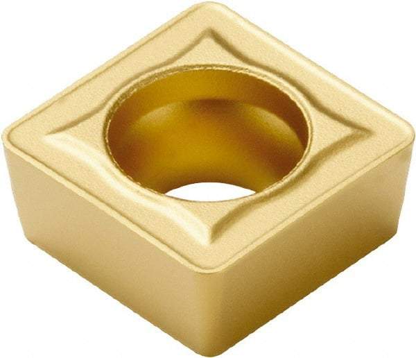 Seco - SCMT32.52 F2 Grade TP40 Carbide Turning Insert - TiC/TiCN/TiN Finish, 90° Square, 3/8" Inscr Circle, 5/32" Thick, 1/32" Corner Radius - Americas Industrial Supply