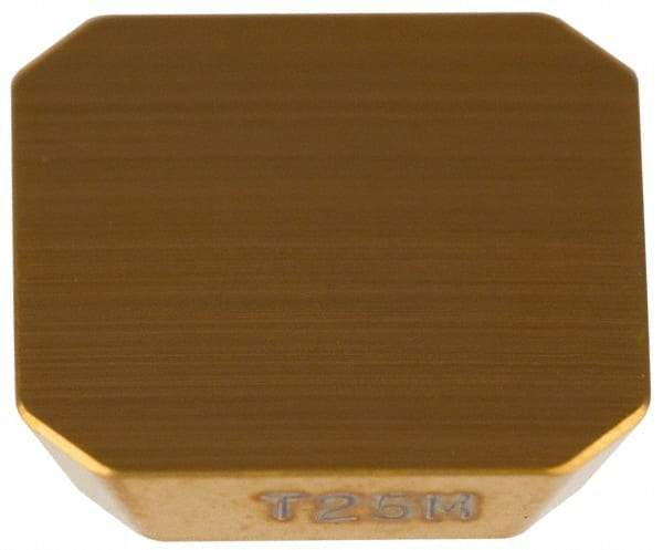 Seco - SEAN1203 M14 Grade T25M Carbide Milling Insert - TiCN/TiC/TiCN/TiN Finish, 1/8" Thick, 1/2" Inscribed Circle, 1/16" Corner Radius - Americas Industrial Supply
