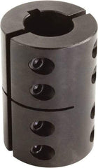 Climax Metal Products - 2" Inside x 3-1/4" Outside Diam, Two Piece Rigid Coupling with Keyway - 4-7/8" Long x 1/2" Keyway Width x 1/4" Keyway Depth - Americas Industrial Supply