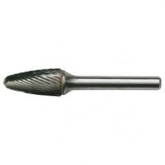 SF-15 Standard Cut Solid Carbide Bur-Round Nose Tree Shape - Americas Industrial Supply