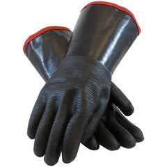 ‎57-8643R Coated Supported Gloves - ChemGrip - Supported Neoprene - Foam Lined - Black - Etched - 14 Inch - Exact Industrial Supply