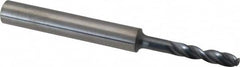 SGS - #29 145° Spiral Flute Solid Carbide Screw Machine Drill Bit - TiN Finish, Right Hand Cut, 3/4" Flute Length, 2-1/2" OAL, Standard Point, Straight Shank - Americas Industrial Supply