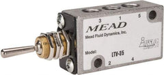 Mead - 1/8" NPT Inlet Light Touch Valve - Flip Toggle, 4 Way, Control - Americas Industrial Supply