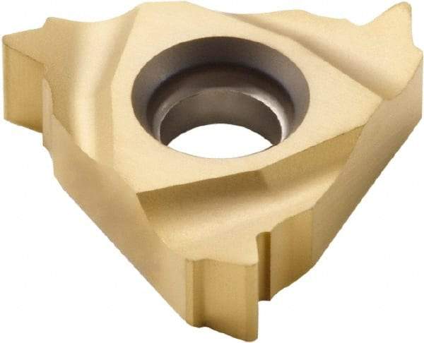 Seco - 16NR Internal Right Hand 10 Whitworth Laydown Threading Insert - Grade CP500, TiAlN/TiN Coated Carbide, 9.53mm Inscribed Circle - Americas Industrial Supply