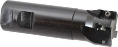 Seco - 1-1/2" Cut Diam, 0.59" Max Depth of Cut, 1-1/4" Shank Diam, 4.53" OAL, Indexable Square Shoulder End Mill - AP.. 1604 Inserts, Weldon Shank, 90° Lead Angle - Americas Industrial Supply
