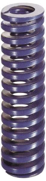 Dayton Lamina - 2-1/2" Hole Diam, 1-1/2" Rod Diam, 5" Free Length, Blue Die Spring - 93.7 Lb Max Deflection, 1.88" Max Deflection, Medium Duty, Chromium Vanadium Steel - Americas Industrial Supply