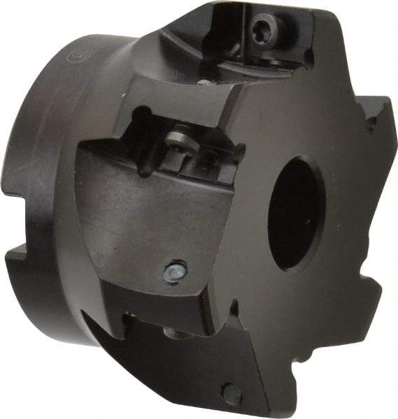 Seco - 6 Inserts, 2-1/2" Cut Diam, 3/4" Arbor Diam, 0.59" Max Depth of Cut, Indexable Square-Shoulder Face Mill - 0/90° Lead Angle, 1.57" High, AP.. 1604 Insert Compatibility - Americas Industrial Supply