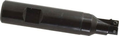 Seco - 5/8" Cut Diam, 0.2" Max Depth of Cut, 3/4" Shank Diam, 3.74" OAL, Indexable Square Shoulder End Mill - SPMX 0602 Inserts, Weldon Shank, 90° Lead Angle - Americas Industrial Supply