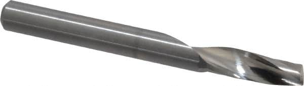 Onsrud - 1/4" Cutting Diam x 3/4" Length of Cut, 1 Flute, Upcut Spiral Router Bit - Uncoated, Right Hand Cut, Solid Carbide, 2-1/2" OAL x 1/4" Shank Diam, Single Edge, 21° Helix Angle - Americas Industrial Supply